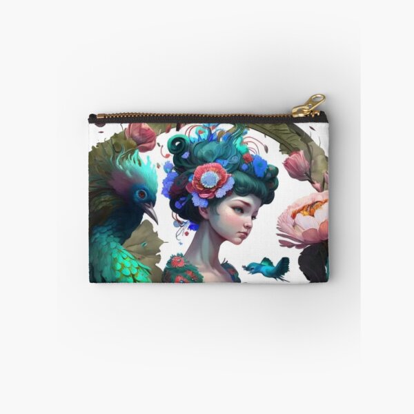 Item preview, colorful peacock girl anime design designed and sold by mangature  Lady.