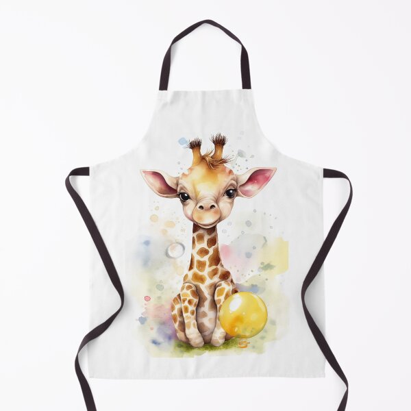 Item preview, Watercolor Painting of playful baby Giraffe with a balloon designed and sold by Blaché Designs.