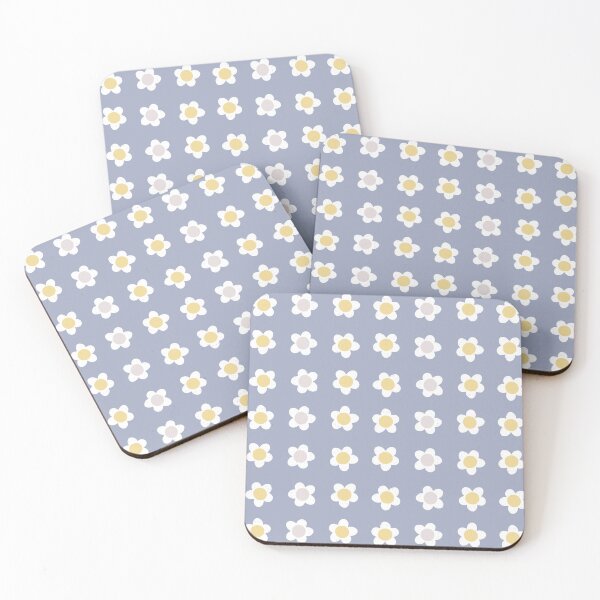 Item preview, Cute Flower Stripes Spring And Summer Floral Pattern Pigeon Blue designed and sold by scorpiolane.