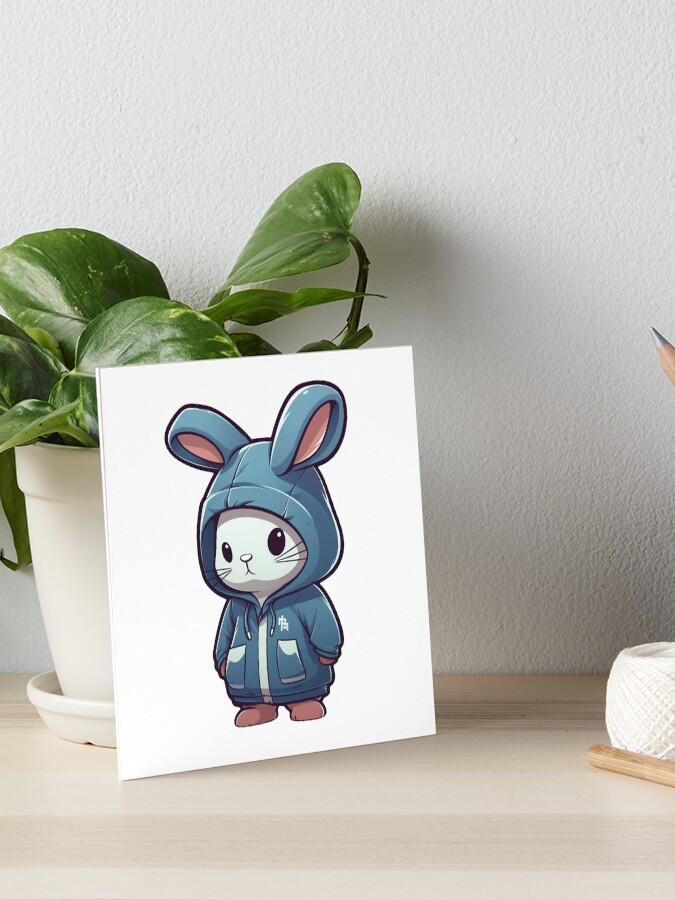 Cute Bunny Hoodie Stylized Anime Cartoon