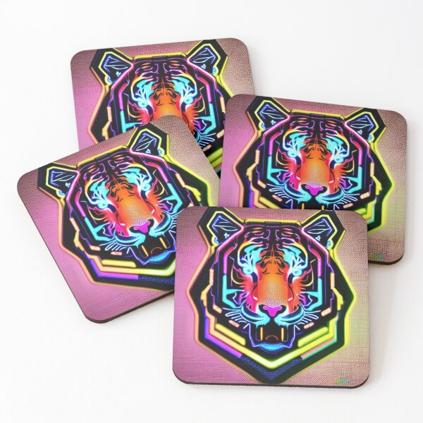 Item preview, Trippy Psychedelic Neon Tigers 13 designed and sold by Benito Del Ray.