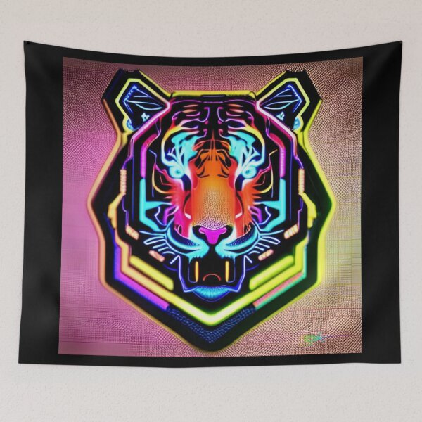 Item preview, Trippy Psychedelic Neon Tigers 13 designed and sold by Benito Del Ray.