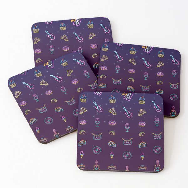 Item preview, Neon Pattern Food and Music designed and sold by murahbanget.