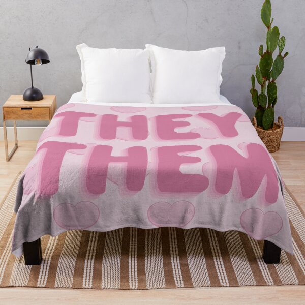 Item preview, Pink Hearts They/Them Pronouns designed and sold by MoonMint.