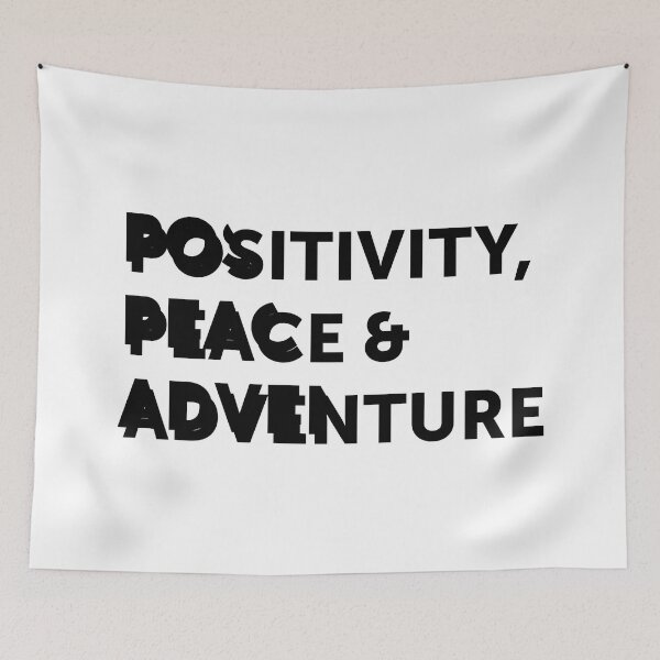 Item preview, Positivity, peace and adventure | quote designed and sold by My Stato.