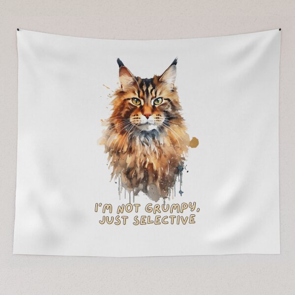 Item preview, Charismatic Maine Coon | Not Grumpy Just Selective designed and sold by Broskan.