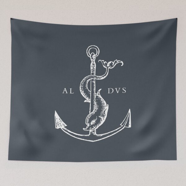 Item preview, Festina Lente - Aldus Manutius Printer's Mark - White designed and sold by SexyCodicology.