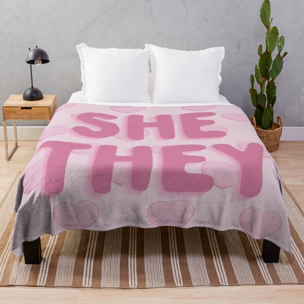 Item preview, Pink Hearts She/They Pronouns designed and sold by MoonMint.