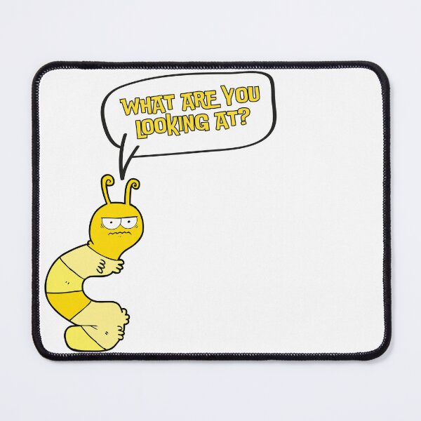 Item preview, Funny Art Print of Grumpy Caterpillar Saying "What are you looking at?" designed and sold by GiveMeMood.