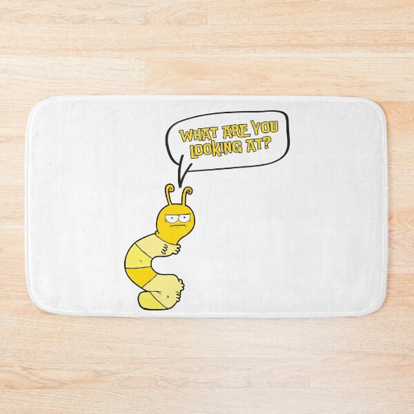 Item preview, Funny Art Print of Grumpy Caterpillar Saying "What are you looking at?" designed and sold by GiveMeMood.