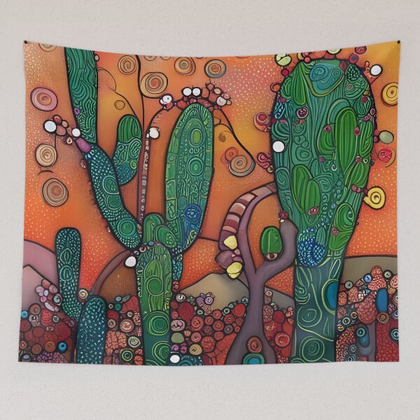 Aperçu de l'œuvre Champ de Cactus créée et vendue par Colin Bentham.