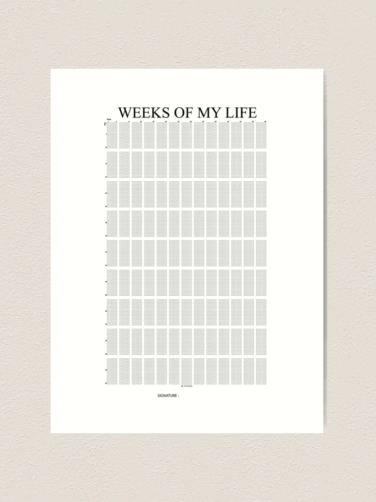 weeks-of-my-life-90-years-with-signature-white-background-life-calendar-art-print-for-sale-by-mylecm-redbubble