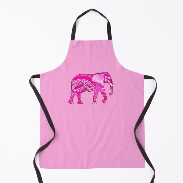 Item preview, Indian Elephant in a Fuchsia Pink Arabesque Pattern designed and sold by Marymarice.