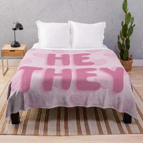 Item preview, Pink Hearts He/They Pronouns designed and sold by MoonMint.