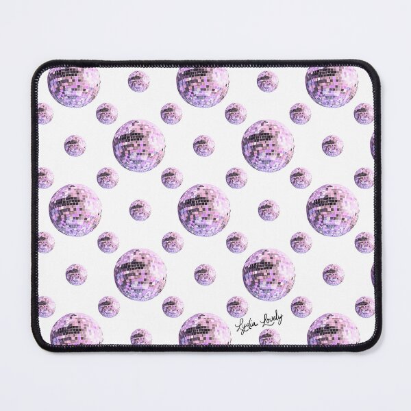 Item preview, Disco ball pattern pastel pink- white background designed and sold by Studio Lydia  Lovely.