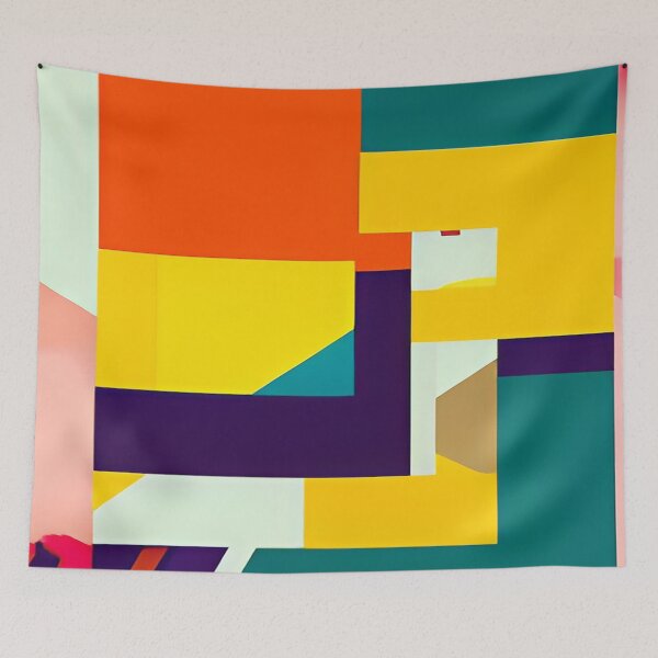 Item preview, Rectangular Abstract Multi Color Shapes designed and sold by deniselynnimage.