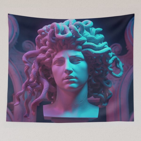 Item preview, Neon Serpents: A Vaporwave Homage to Medusa designed and sold by Mullet Monkey.