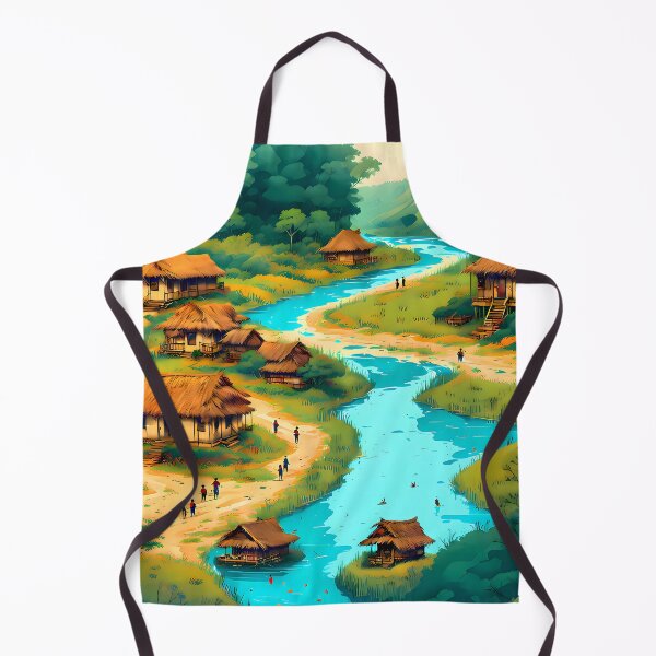 Aperçu de l'œuvre Une #illustration de Village avec Rive créée et vendue par deluxelion.