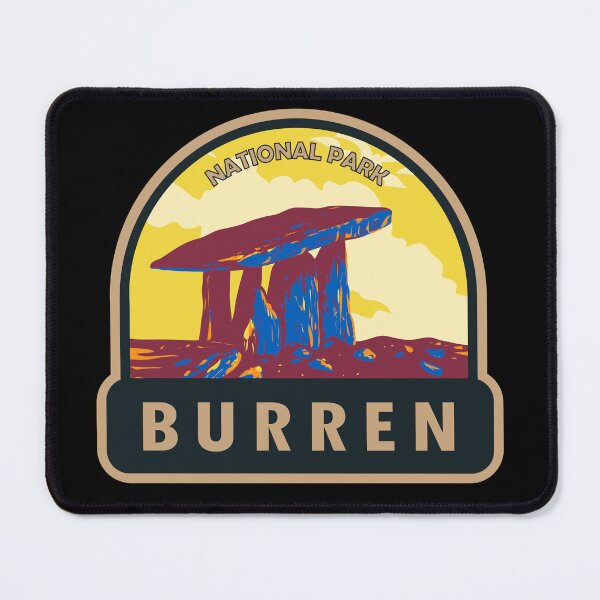 Item preview, Burren National Park Ireland Retro designed and sold by KrisSidDesigns.
