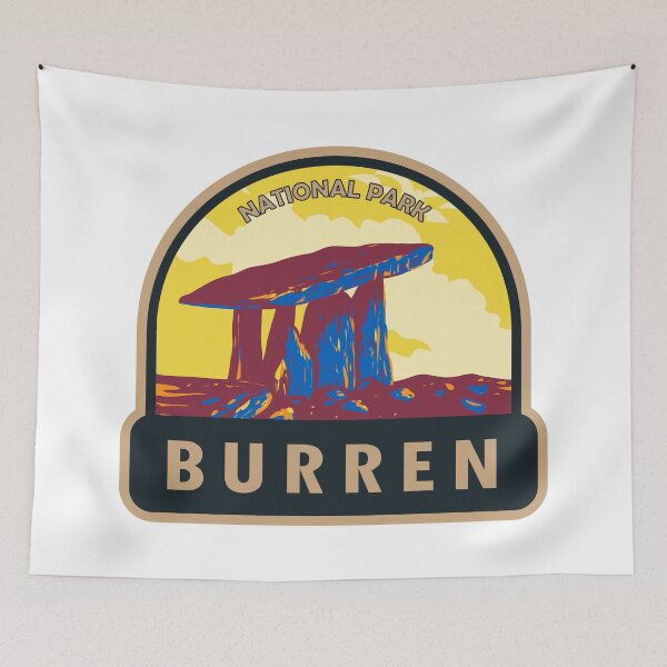 Item preview, Burren National Park Ireland Retro designed and sold by KrisSidDesigns.