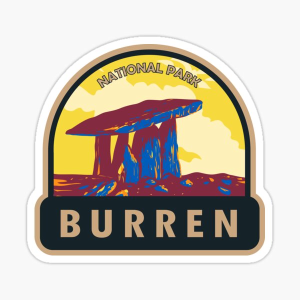Item preview, Burren National Park Ireland Retro designed and sold by KrisSidDesigns.