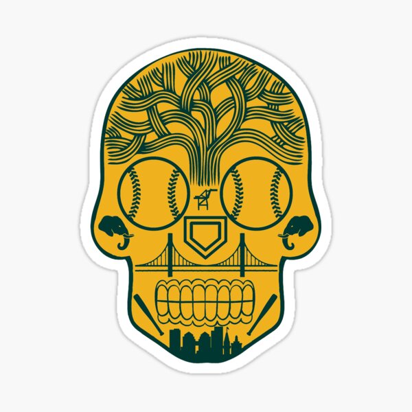 Los Angeles Baseball Sugar Skull Sticker Sticker for Sale by  DrDDesignsArts