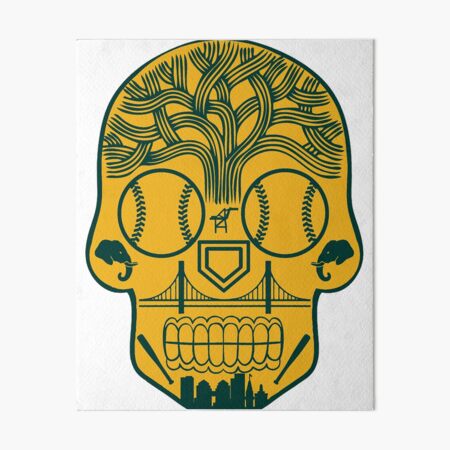 San Francisco Baseball Sugar Skull Art Board Print for Sale by