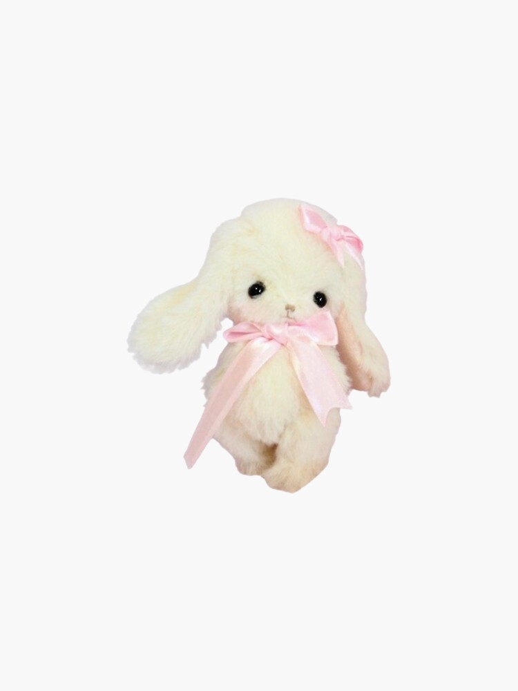 cute coquette aesthetic bunny plushie Sticker for Sale by str4wberryfae