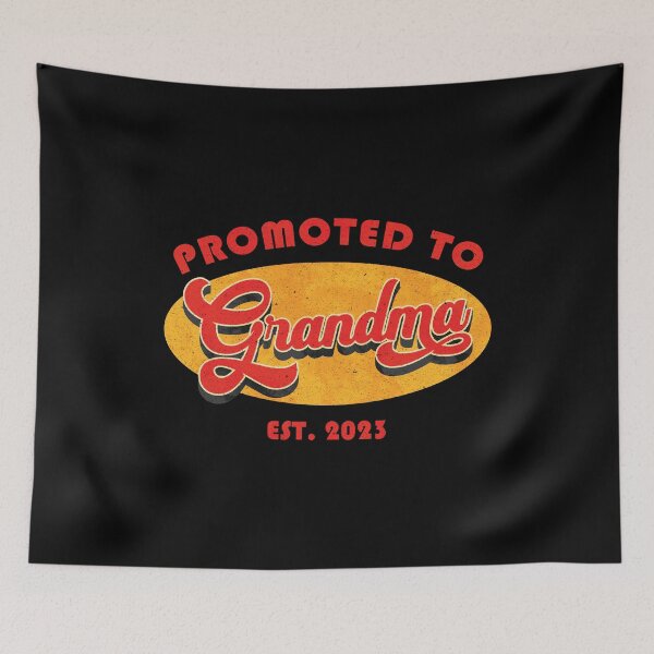 Item preview, Promoted To Grandma Est. 2023 - Vintage Retro Style designed and sold by Whimsical  Thinker.