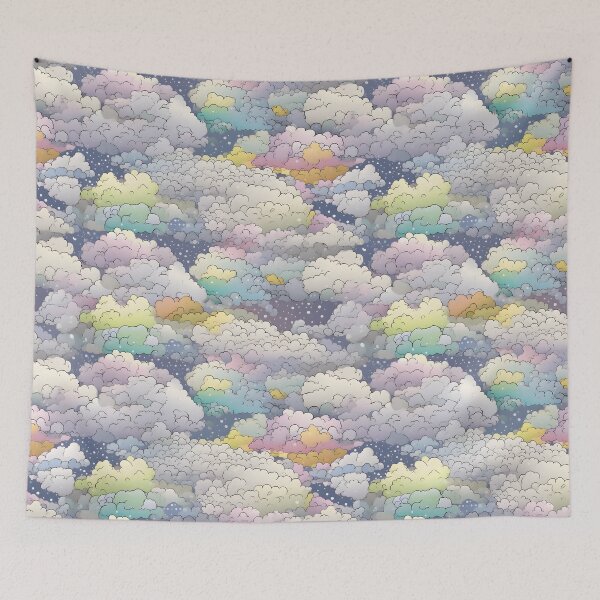 Item preview, Snowy colourful clouds designed and sold by CactusPan.