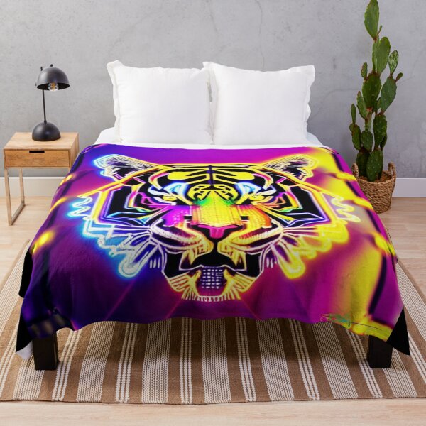 Item preview, Trippy Psychedelic Neon Tigers 15 designed and sold by Benito Del Ray.