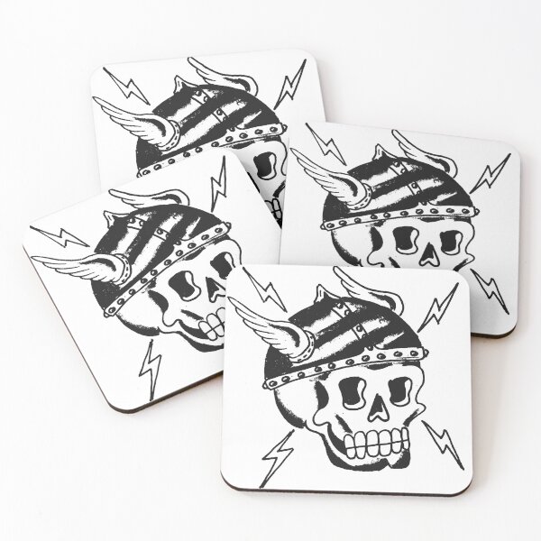 Item preview, old skull tattoo flash designed and sold by iamtrad.