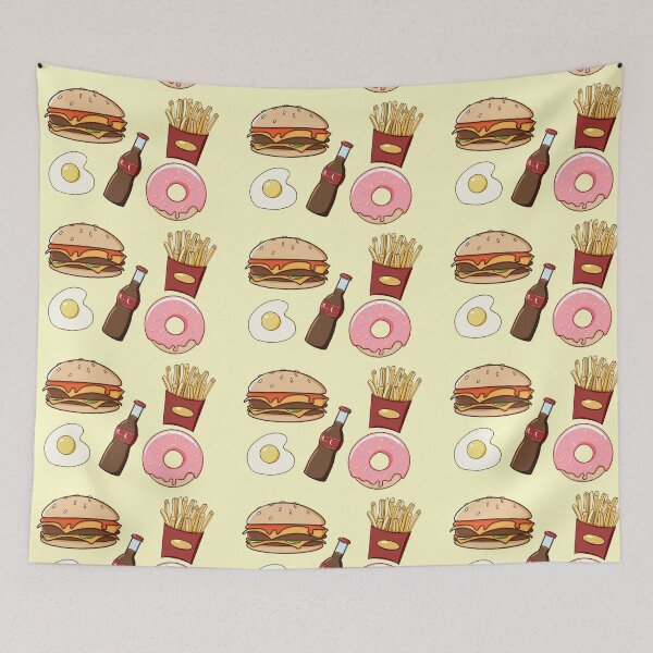 Item preview, Fast food set with burger designed and sold by Kroshkacahes.