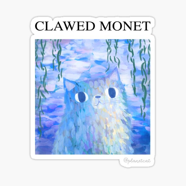 Artikel-Vorschau von Monet-Künstlerkatze mit Krallen, designt und verkauft von PlanetCatArt.