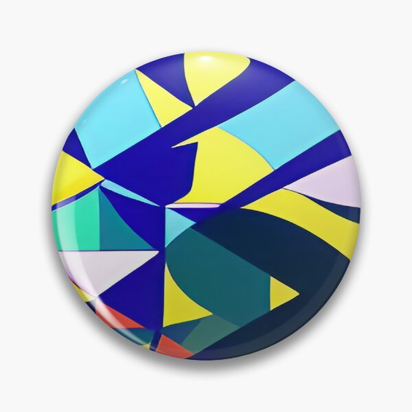 Item preview, Aqua Marine Teal and Navy Blue Abstract with Yellow designed and sold by deniselynnimage.