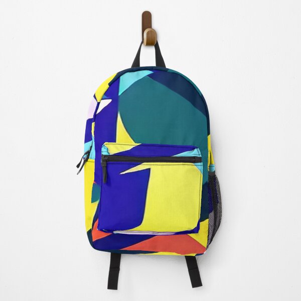 Item preview, Aqua Marine Teal and Navy Blue Abstract with Yellow designed and sold by deniselynnimage.