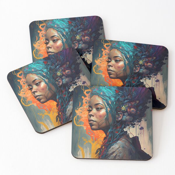 Item preview, Do Not Give Up Colorful Surrealist Portrait Girl designed and sold by pauloss.