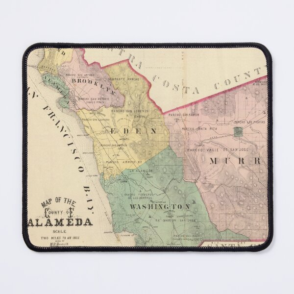 Item preview, Vintage Alameda County California Map (1878)  designed and sold by BravuraMedia.