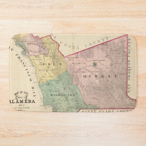 Item preview, Vintage Alameda County California Map (1878)  designed and sold by BravuraMedia.