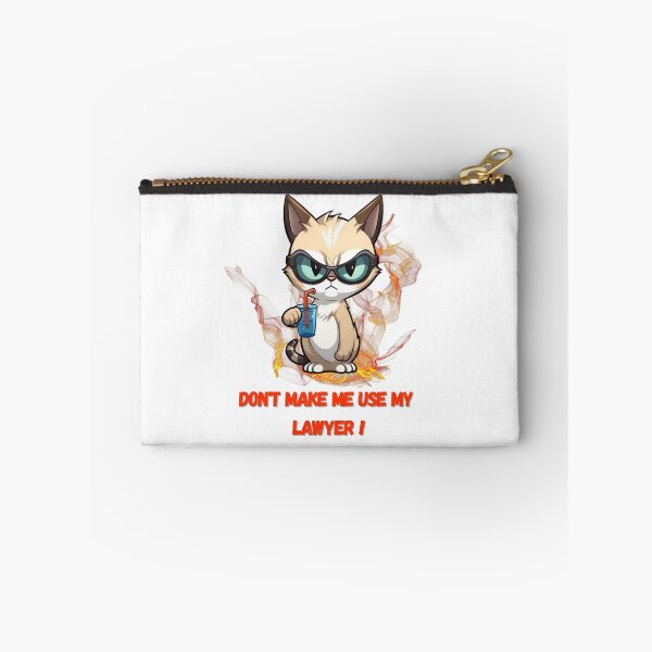 Artikelvorschau, Don't make me use my Lawyer ! - Angry Cat with Sunglasses entworfen und verkauft von FuschDesigns.