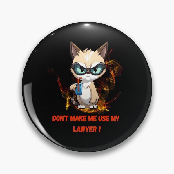 Artikelvorschau, Don't make me use my Lawyer ! - Angry Cat with Sunglasses entworfen und verkauft von FuschDesigns.