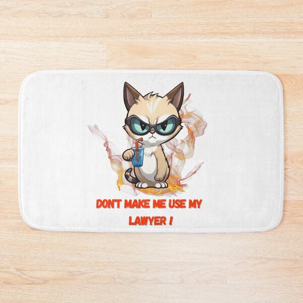 Item preview, Don't make me use my Lawyer! - Angry Cat with Sunglasses designed and sold by FuschDesigns.