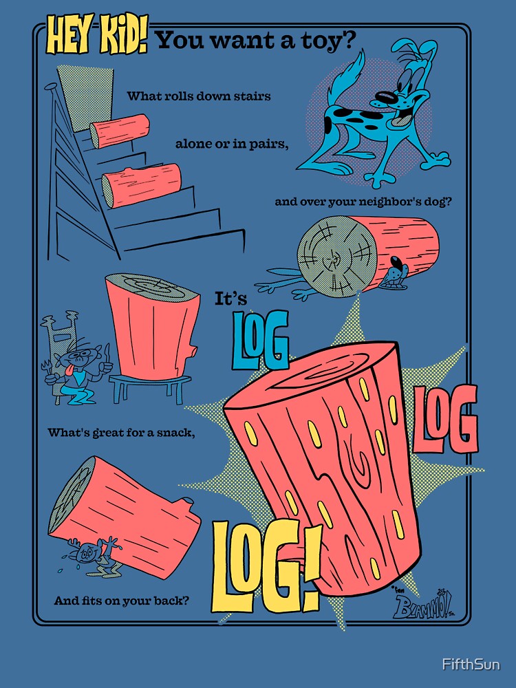 Ren and Stimpy Vintage Log Commercial Poster