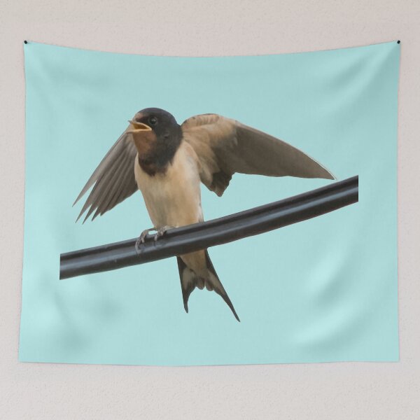 Item preview, Swallow On A Wire Wings Outstretched Cut Out designed and sold by taiche.