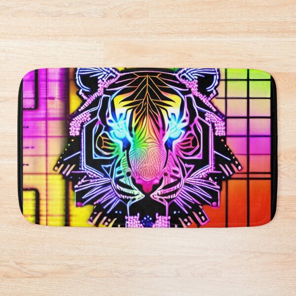 Item preview, Trippy Psychedelic Neon Tigers 16 designed and sold by Benito Del Ray.