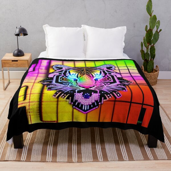 Item preview, Trippy Psychedelic Neon Tigers 16 designed and sold by Benito Del Ray.