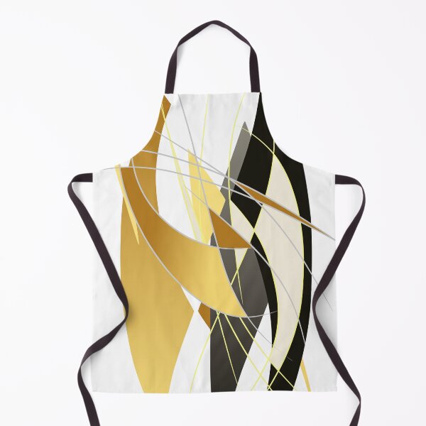 Item preview, Elegant abstract artwork painting black and gold with lines designed and sold by bunterkunt.