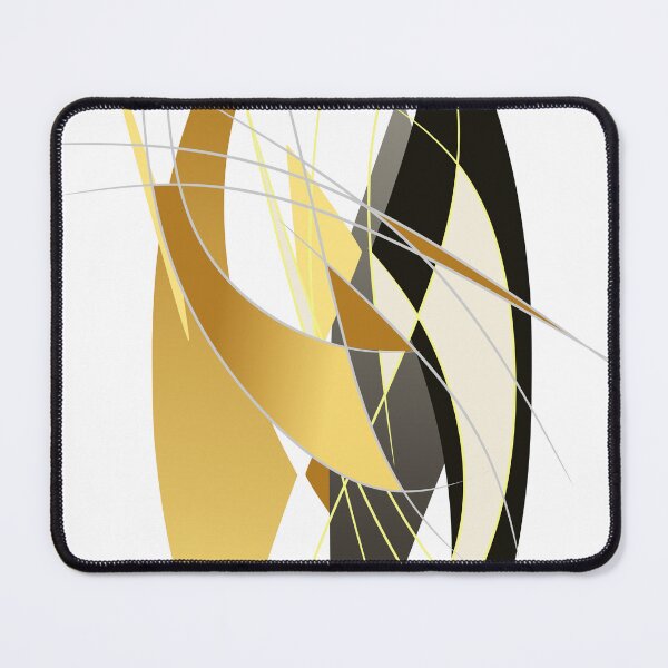 Item preview, Elegant abstract artwork painting black and gold with lines designed and sold by bunterkunt.