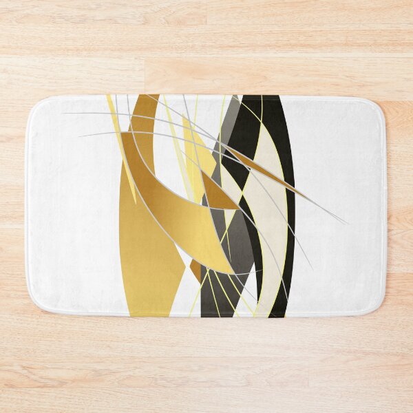 Item preview, Elegant abstract artwork painting black and gold with lines designed and sold by bunterkunt.