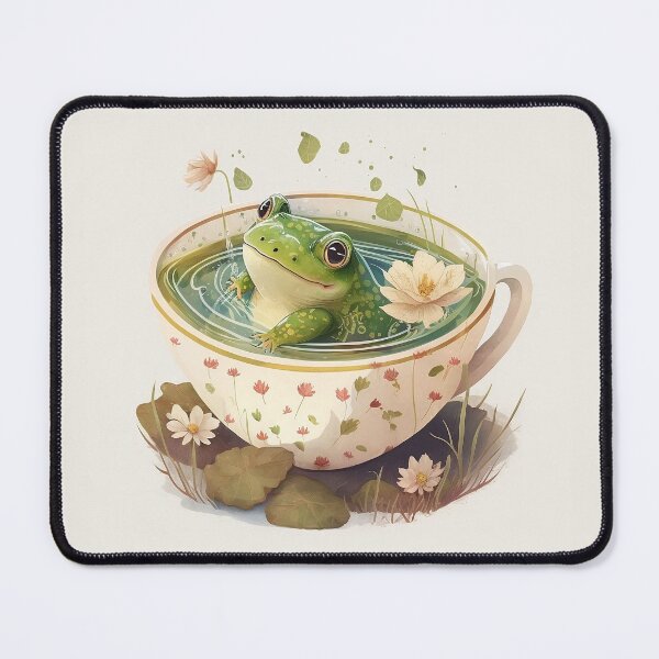 Item preview, Cute frog in a teacup designed and sold by Sunchildprints.